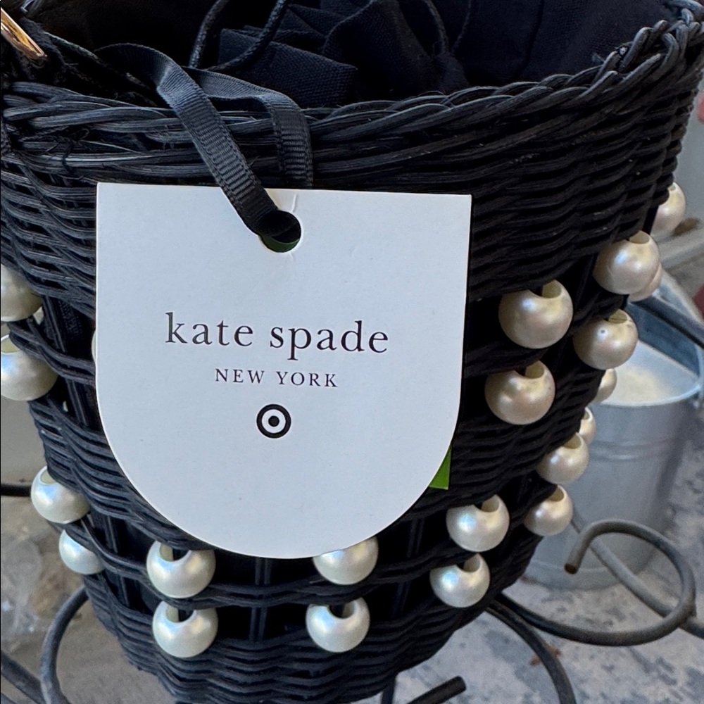 Kate Spade New York x Target Pearl Embellished Basket Bucket Bag w/Pearl Accents - Picture 2 of 12